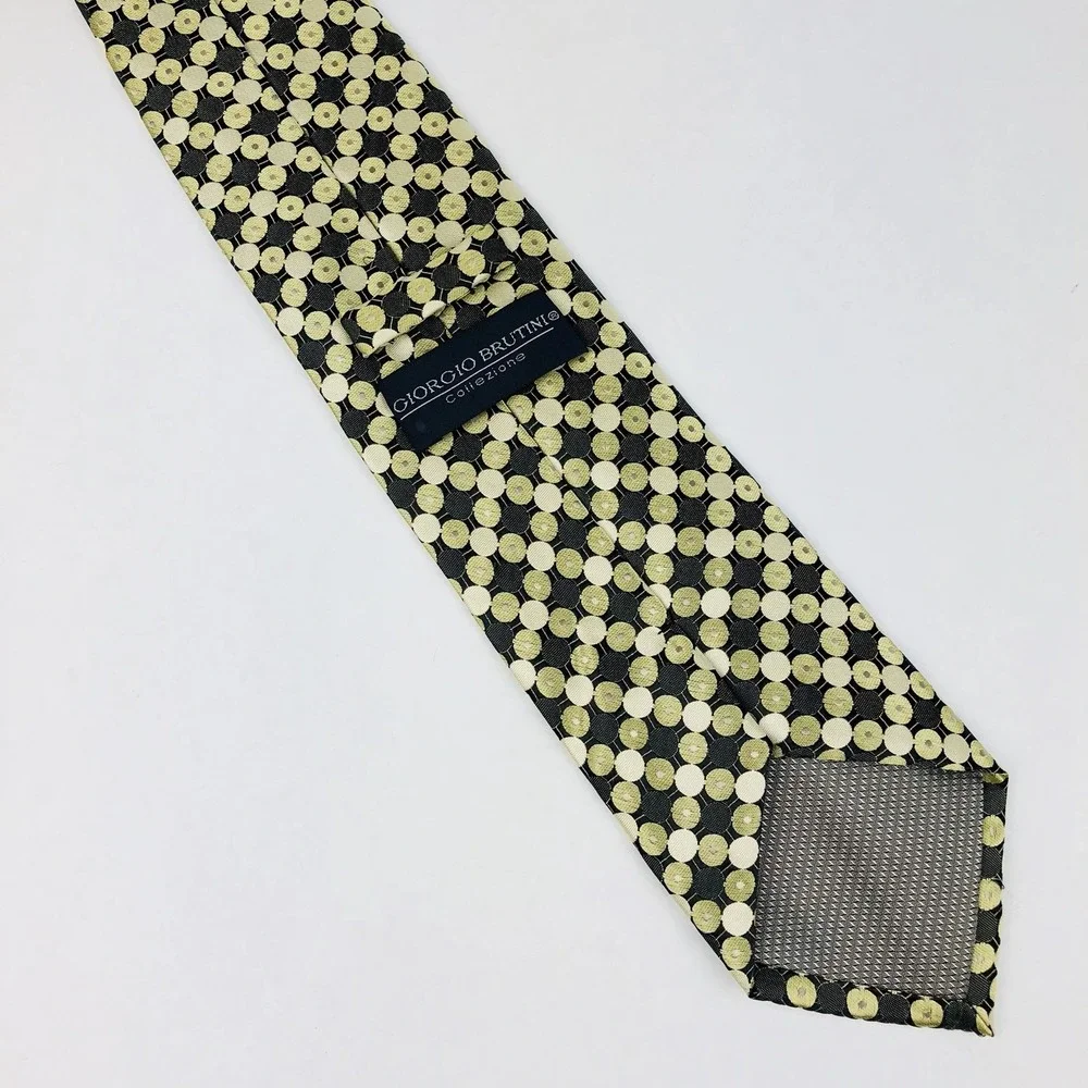Giorgio Brutini Neck Tie Men's Geometric‎ Beige Career Business